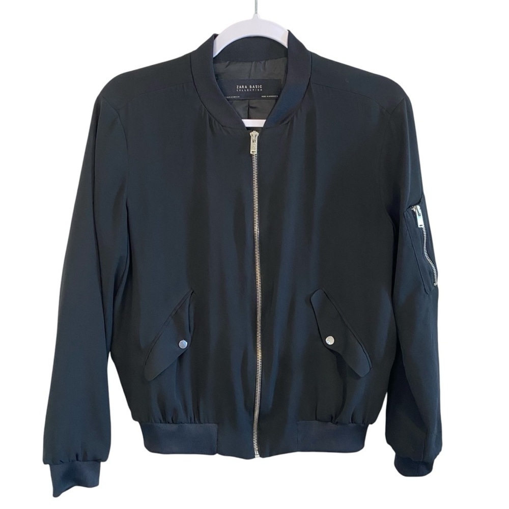 Zara - Black Bomber Jacket - XS Morocco